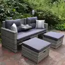 Bild 1 von GARDEN PLEASURE Loungesofa, Kunststoff, 3-teilig
