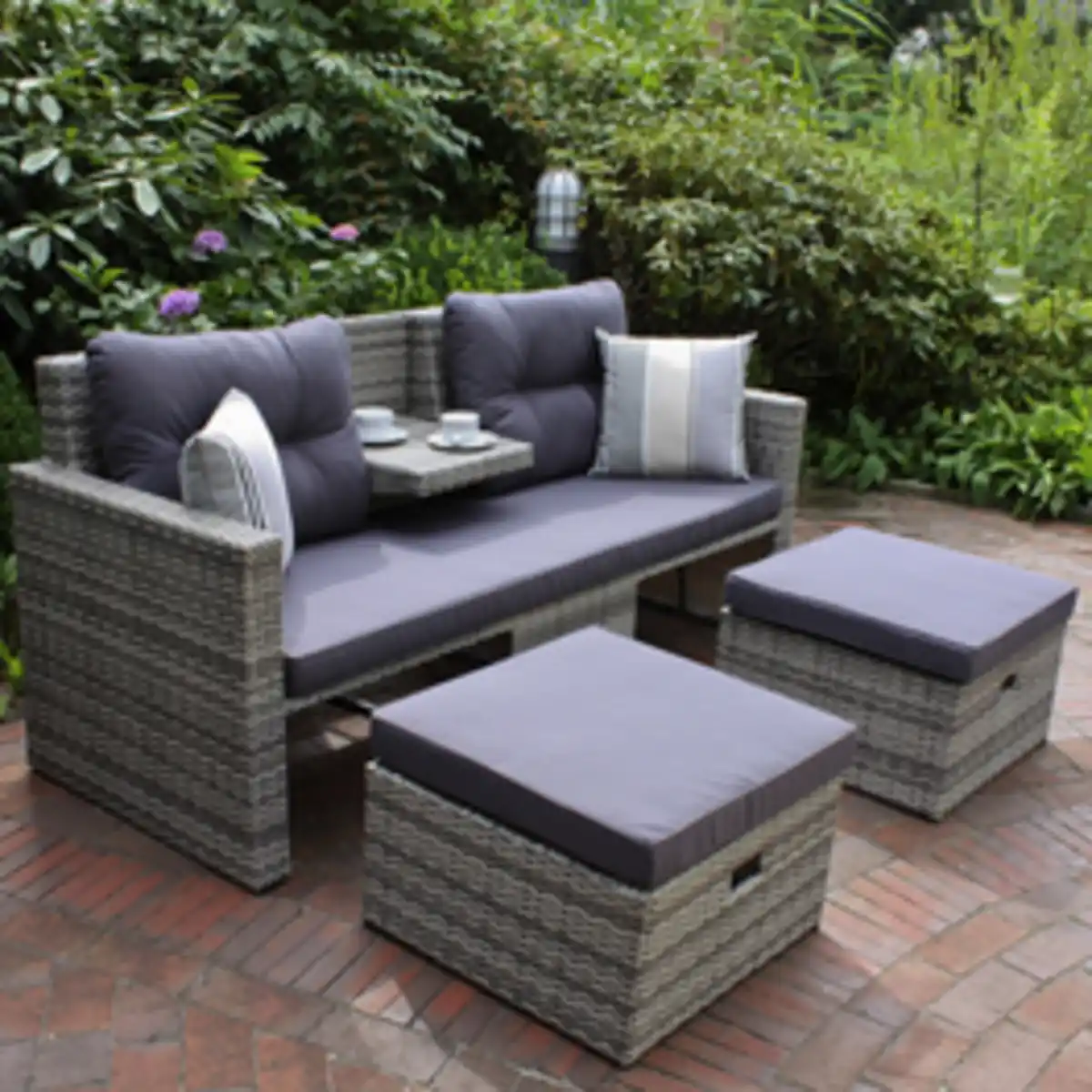 Bild 1 von GARDEN PLEASURE Loungesofa, Kunststoff, 3-teilig