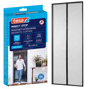 tesa Fliegengitter Magnetvorhang 90 x 200 cm anthrazit