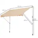 Bild 3 von Outsunny Klemmmarkise, BxL: 300 x 150 cm, Aluminium/Stahl/Polyester