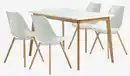 Bild 1 von JEGIND L130 Tisch weiß + 4 KASTRUP Stühle weiß