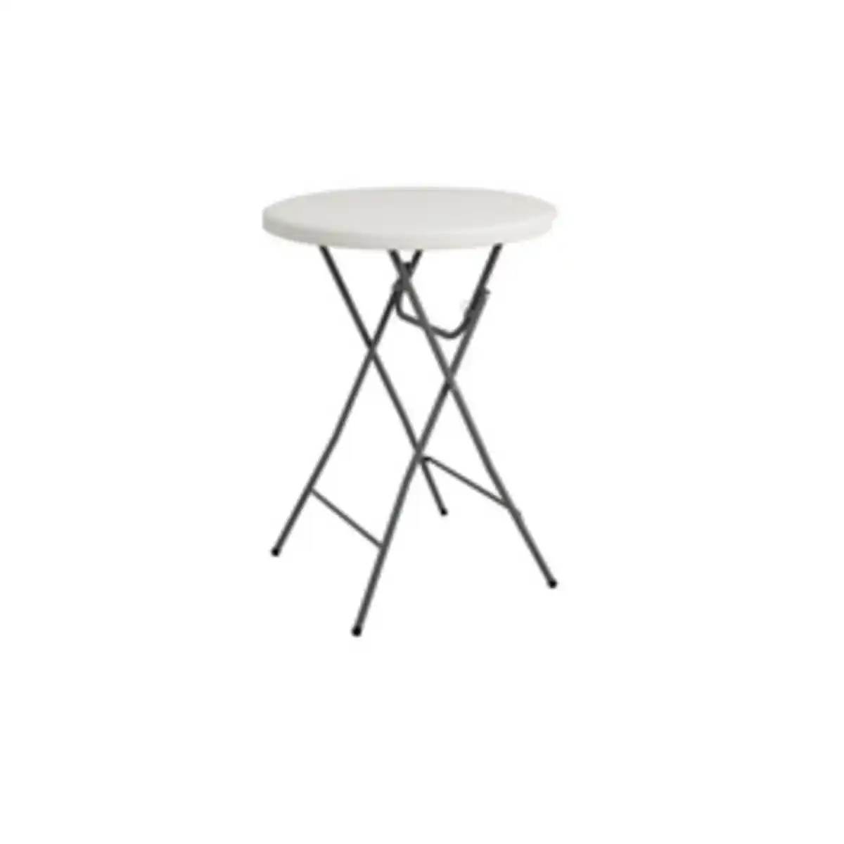Bild 1 von CASAYA Stehtisch, ØxH: 80 x 110 cm, Stahl/HDPE, weiß/grau