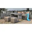 Bild 1 von GARDEN PLEASURE Eckloungeset »Oviedo«, 8 Sitzplätze, Aluminium/Kunststoff/Polyester, inkl. Auflagen