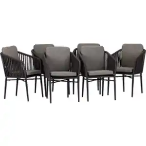 acamp® Stapelsessel-Set »MANHATTAN«, 6 Sitzplätze, Aluminium, inkl. Auflagen