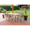 Bild 1 von GARDEN PLEASURE Gartenmöbelset, 6 Sitzplätze, Aluminium/Polyrattan/Kunststoff/holz_polymer_werkstoffe_wpc