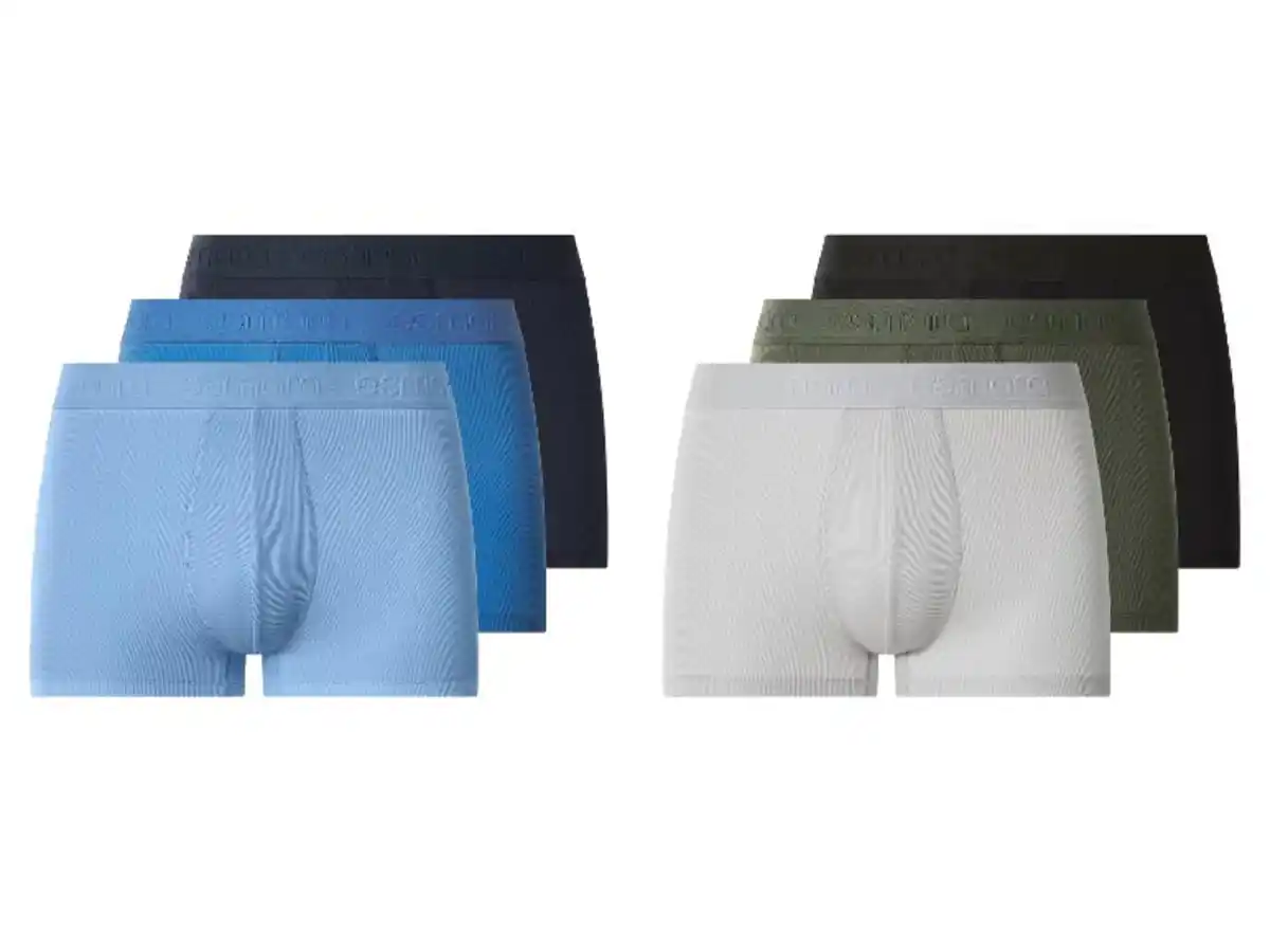 Bild 3 von ESMARA MEN Herren Doppelripp-Boxer, 3 Stück