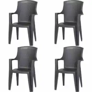 PROGARDEN Stapelsessel »Eden«, 4er-Set, Kunststoff