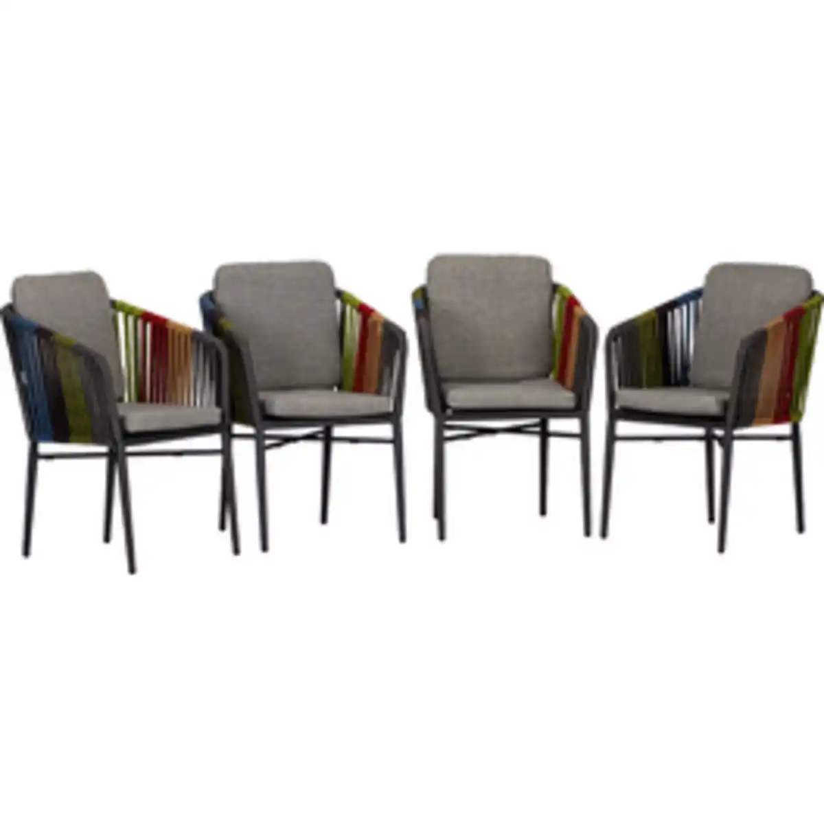 Bild 1 von acamp® Stapelsessel-Set »MANHATTAN«, 4 Sitzplätze, Aluminium, inkl. Auflagen