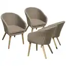 Bild 1 von Gartenstuhl-Set, 4 Sitzplätze, Akazienholz/rattan