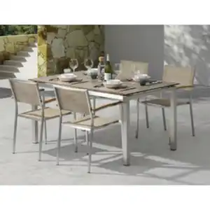 acamp® Stapelsessel »SKYE«, edelstahl teak sand