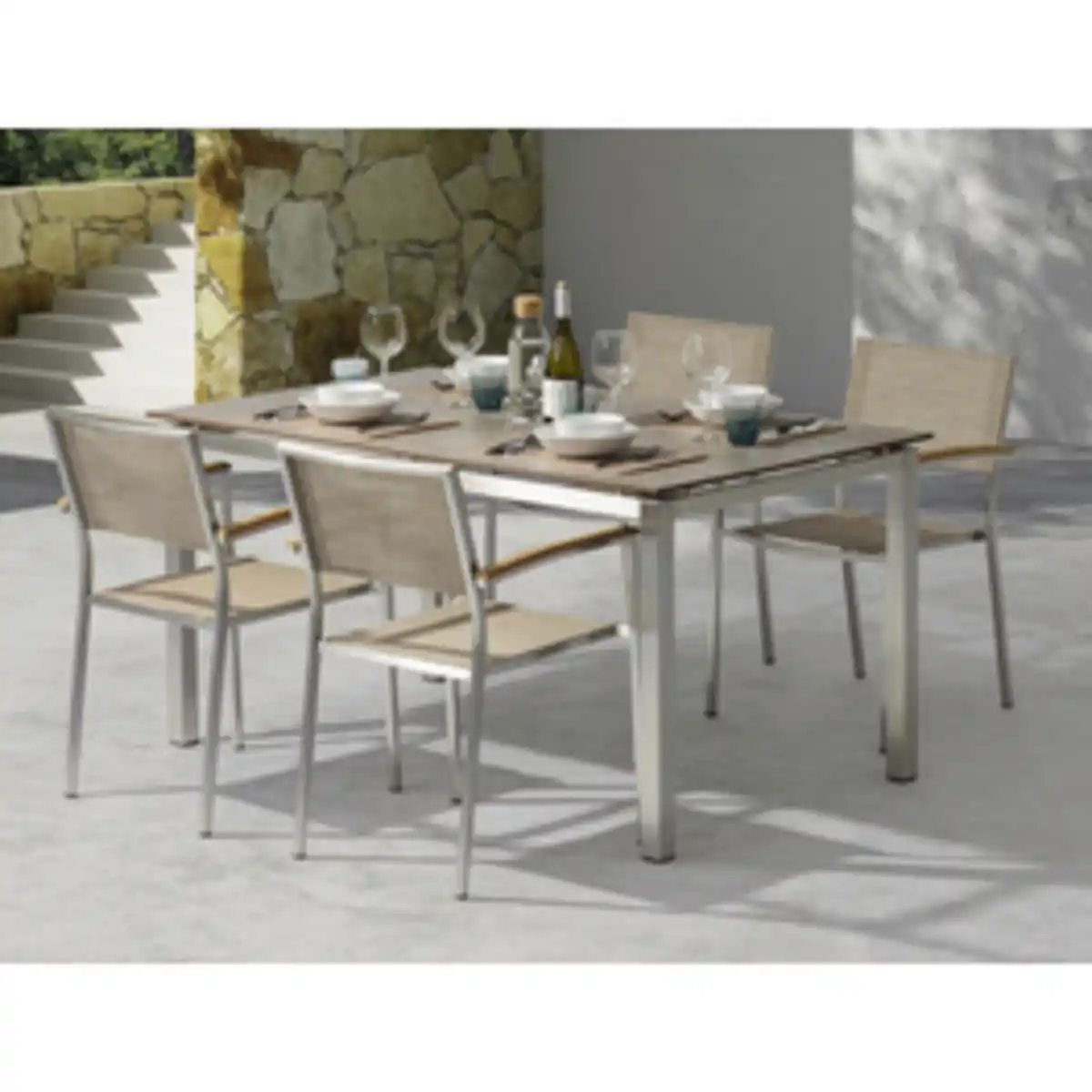 Bild 1 von acamp® Stapelsessel »SKYE«, edelstahl teak sand