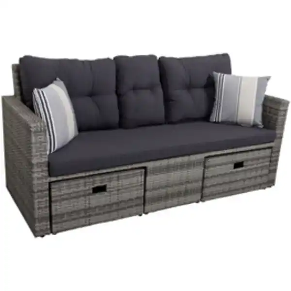 Bild 2 von GARDEN PLEASURE Loungesofa, Kunststoff, 3-teilig