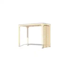 KARIBU Seitenteile für Pavillon »Cubus«, BxH: 136 x 227 cm, braun, Holzart: Fichte
