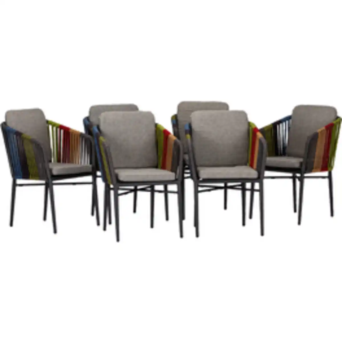 Bild 1 von acamp® Stapelsessel-Set »MANHATTAN«, 6 Sitzplätze, Aluminium, inkl. Auflagen