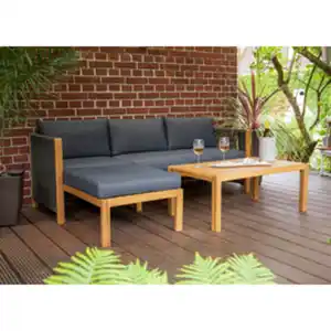 acamp® Loungeset »MALAGA«, 4 Sitzplätze, Polyester, inkl. Auflagen