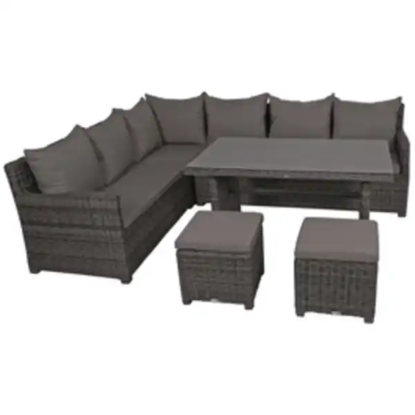 Bild 3 von GARDEN PLEASURE Eckloungeset »Oviedo«, 8 Sitzplätze, Aluminium/Kunststoff/Polyester, inkl. Auflagen