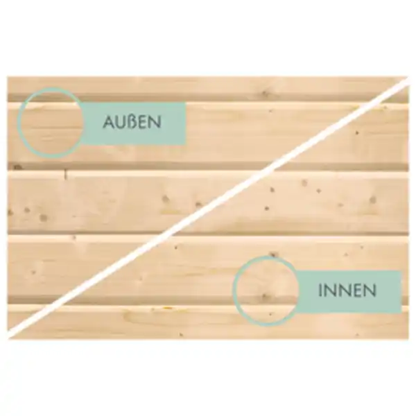 Bild 3 von KARIBU Seitenteile für Pavillon »Cubus«, BxH: 136 x 227 cm, braun, Holzart: Fichte
