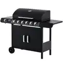 Bild 1 von Outsunny Grill, Grillfläche: 73,5L x 36B cm, schwarz