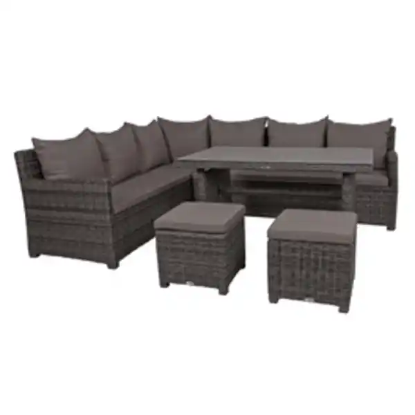 Bild 2 von GARDEN PLEASURE Eckloungeset »Oviedo«, 8 Sitzplätze, Aluminium/Kunststoff/Polyester, inkl. Auflagen