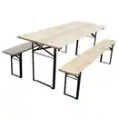 Bild 1 von Bierzeltgarnitur klappbar Metall/Nadelholz 70 x 220 cm 3-teilig