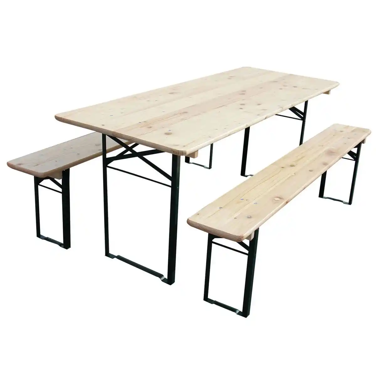 Bild 1 von Bierzeltgarnitur klappbar Metall/Nadelholz 70 x 220 cm 3-teilig