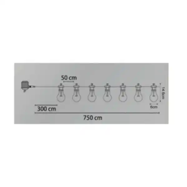 Bild 2 von GLOBO LIGHTING LED-Lichterkette »NIRVANA«, 10xLED, bunt, 700 cm