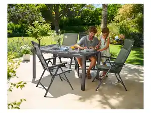 LIVARNO® Alu-Gartentisch »Houston / Toronto« grau, 140 x 92 x 74 cm
