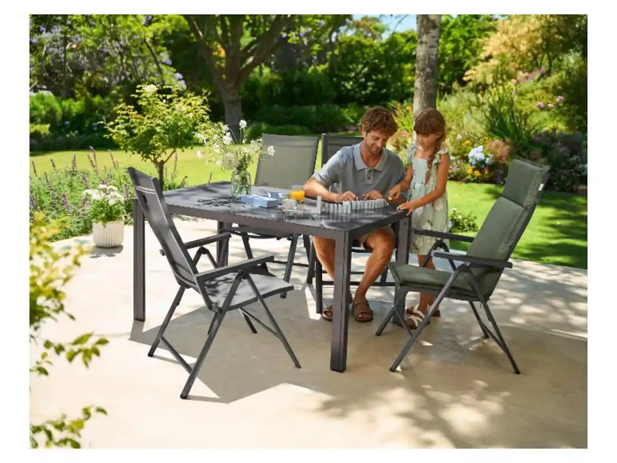 Bild 1 von LIVARNO® Alu-Gartentisch »Houston / Toronto« grau, 140 x 92 x 74 cm