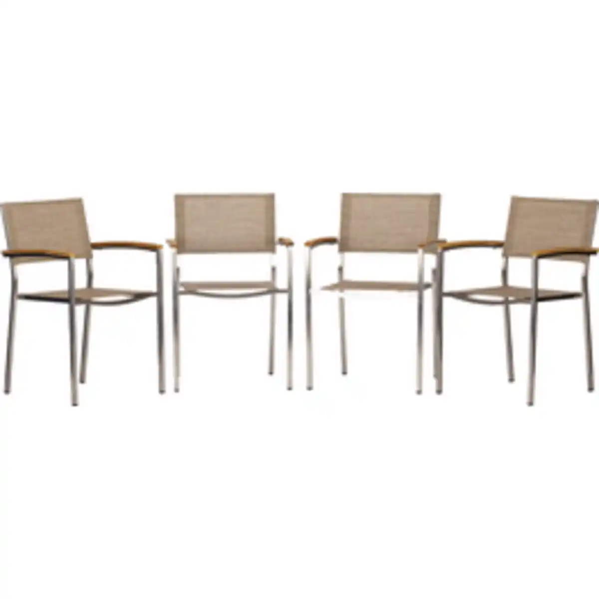 Bild 3 von acamp® Stapelsessel »SKYE«, edelstahl teak sand