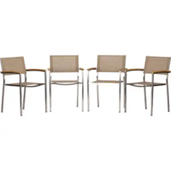 Bild 3 von acamp® Stapelsessel »SKYE«, edelstahl teak sand