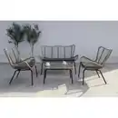 Bild 1 von acamp® Loungemöbel-Gruppe »KORFU«, schwarz bambus dunkelgrau