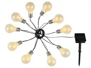 LIVARNO LED-Solar-Lichterkette mit Glühbirnen