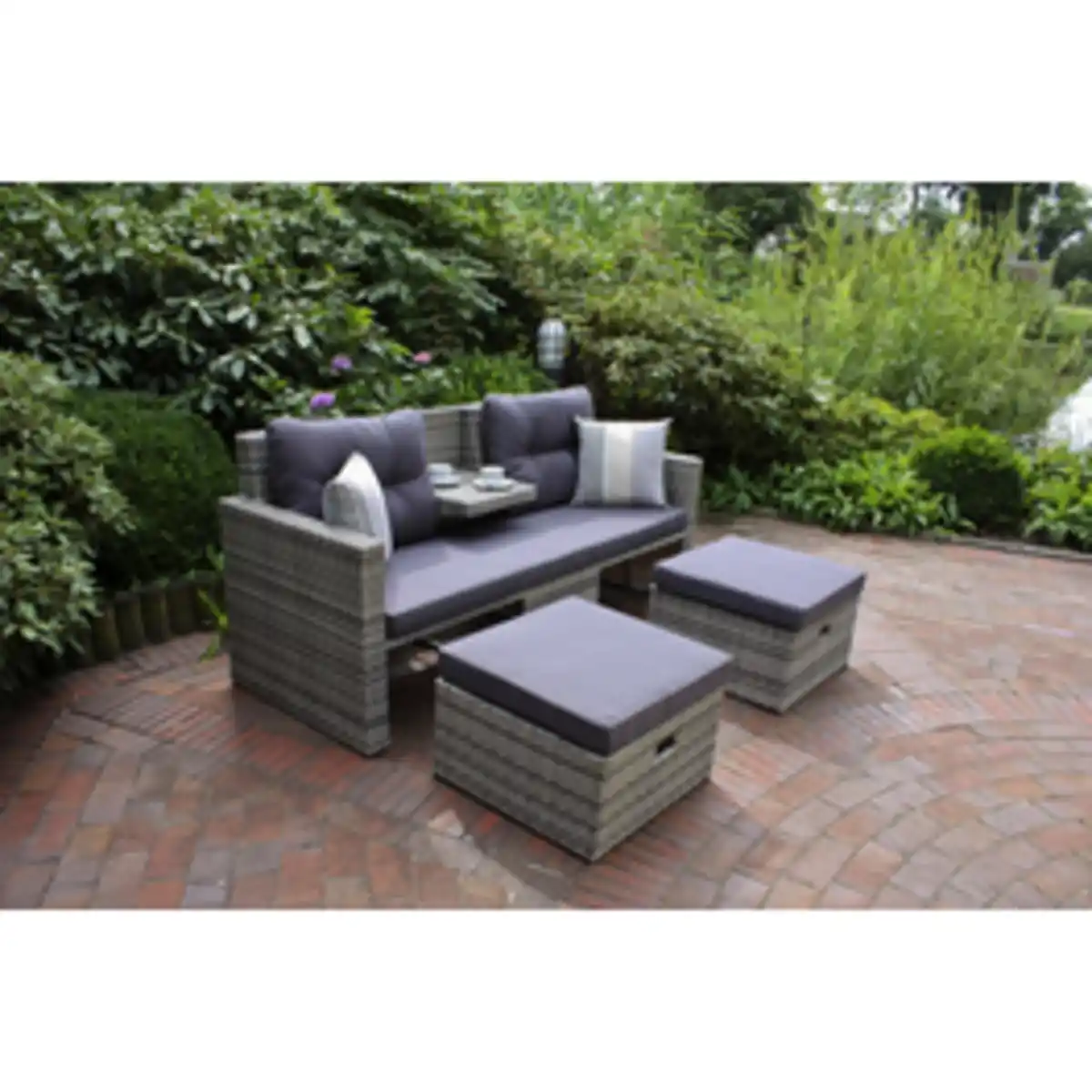 Bild 3 von GARDEN PLEASURE Loungesofa, Kunststoff, 3-teilig