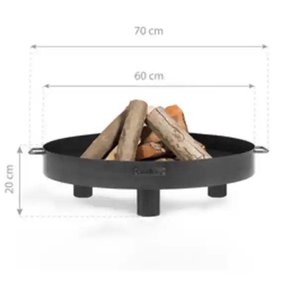 Bild 2 von CookKing Feuerschale »Tunis 60«, BxHxT: 70 x 20 x 70 cm, schwarz