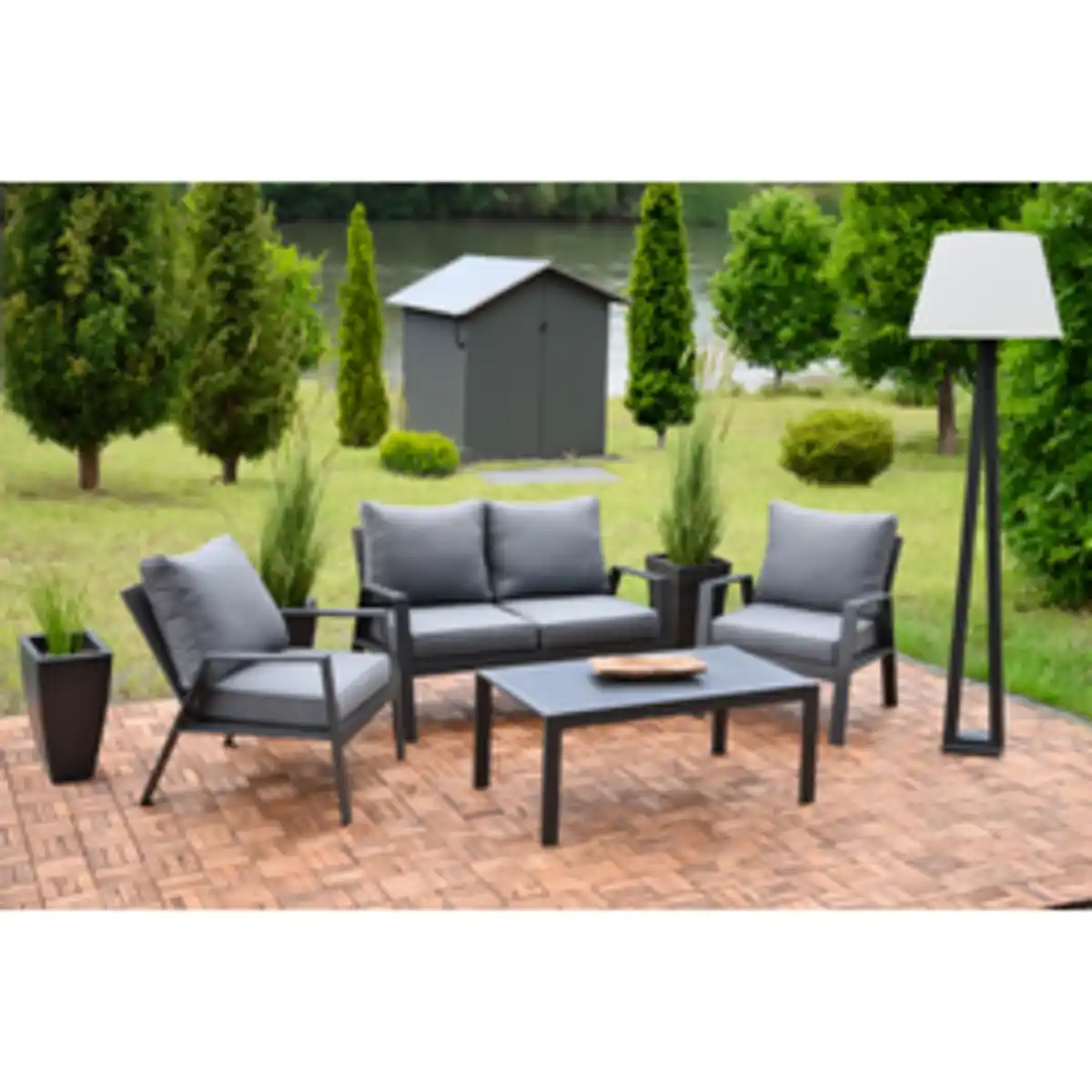 Bild 4 von GARDEN PLEASURE Loungeset »Victoria«, 4 Sitzplätze, inkl. Auflagen