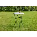 Bild 2 von CASAYA Stehtisch, ØxH: 80 x 110 cm, Stahl/HDPE, weiß/grau