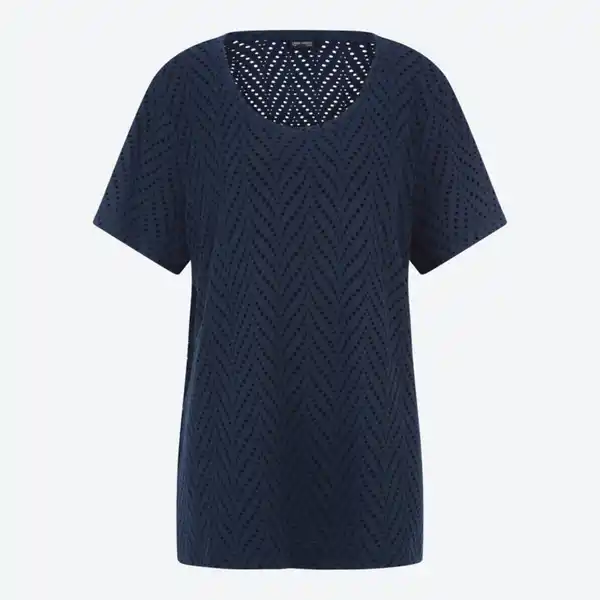 Bild 2 von Damen-T-Shirt mit Lochstruktur, große Größen