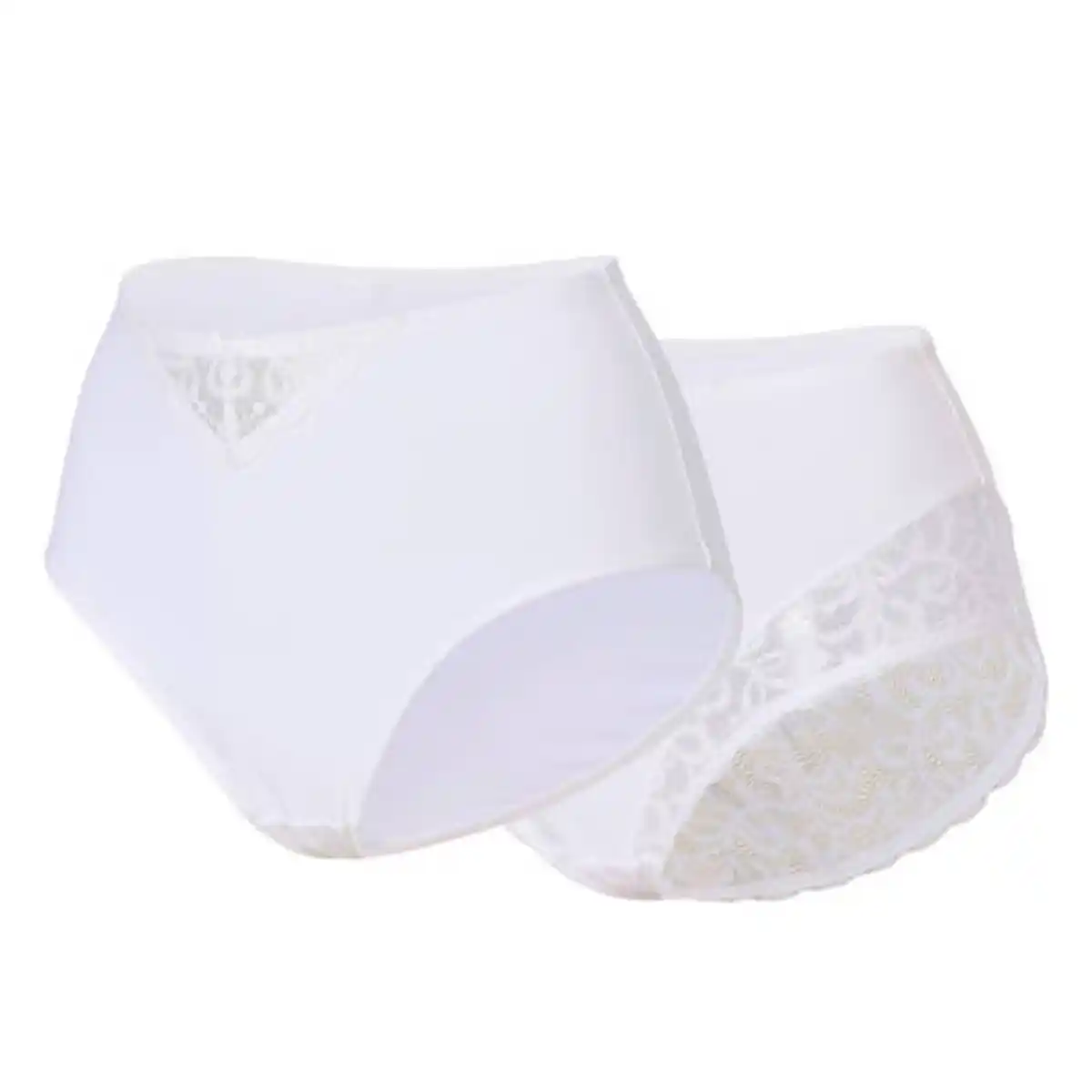 Bild 1 von UP2FASHION WOMEN Damen Komfort-Unterwäsche, Slip 2er-Pack, Weiß, S 36/38