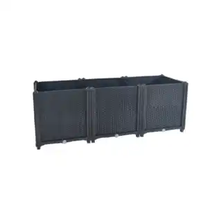 Pflanzkasten aus Polypropylen, ca. 120 x 40 x 43 cm - Schwarz