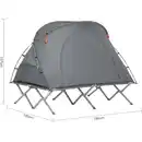 Bild 2 von SoBuy 4in1-Zelt mit Campingliege für 2 Personen Metall Oxford-Nylon Grau OGS60-L-HG