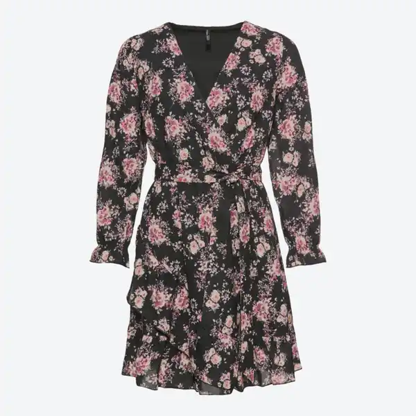 Bild 2 von Damen-Chiffon-Kleid mit Gürtel