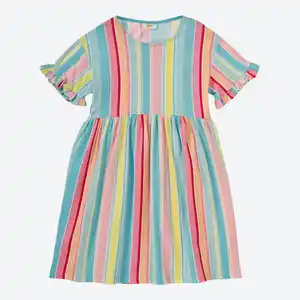 Kinder-Mädchen-Kleid aus Baumwolle