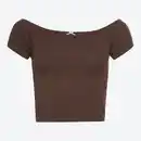 Bild 2 von Damen-T-Shirt mit Spitzenkante