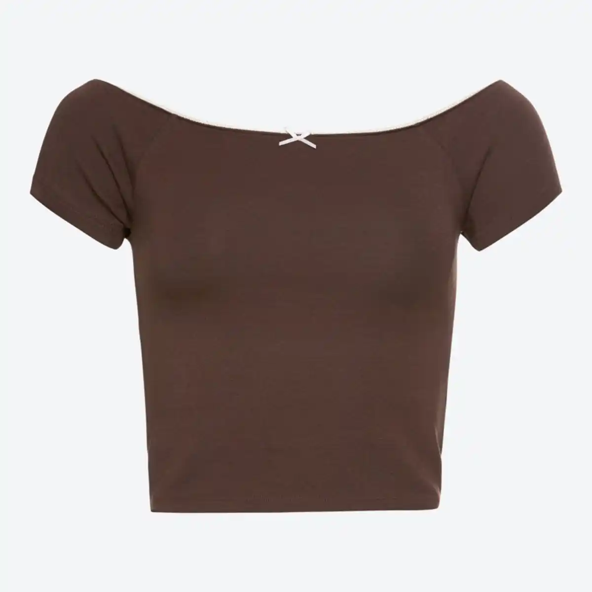 Bild 2 von Damen-T-Shirt mit Spitzenkante