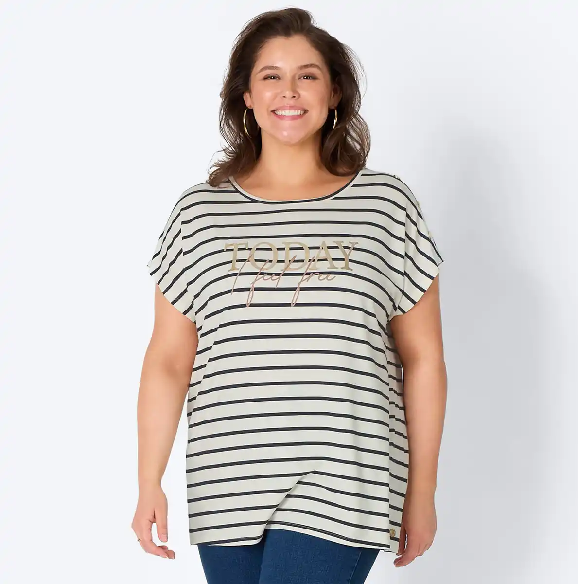 Bild 1 von Damen-T-Shirt mit Viskose, große Größen