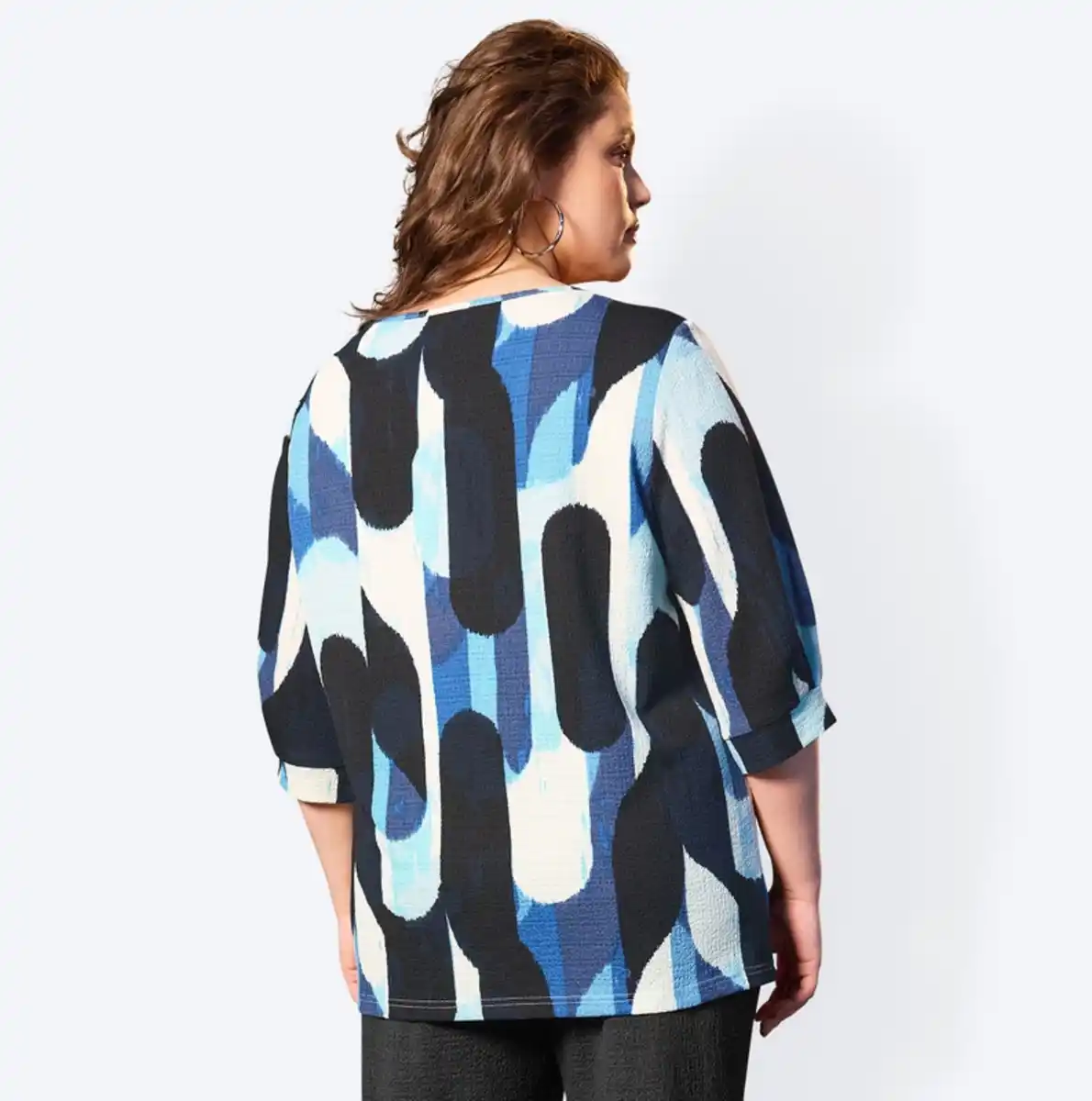 Bild 4 von Damen-Langarmshirt mit Allover-Print, große Größen