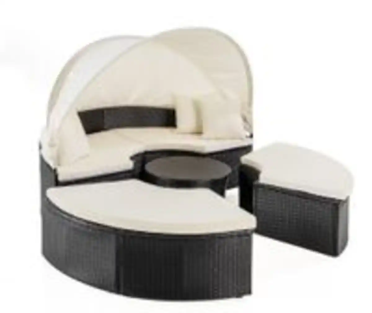 Bild 4 von Outdoor Sonneninsel mit Sonnenschutz, inkl. Auflagen, Polyrattan