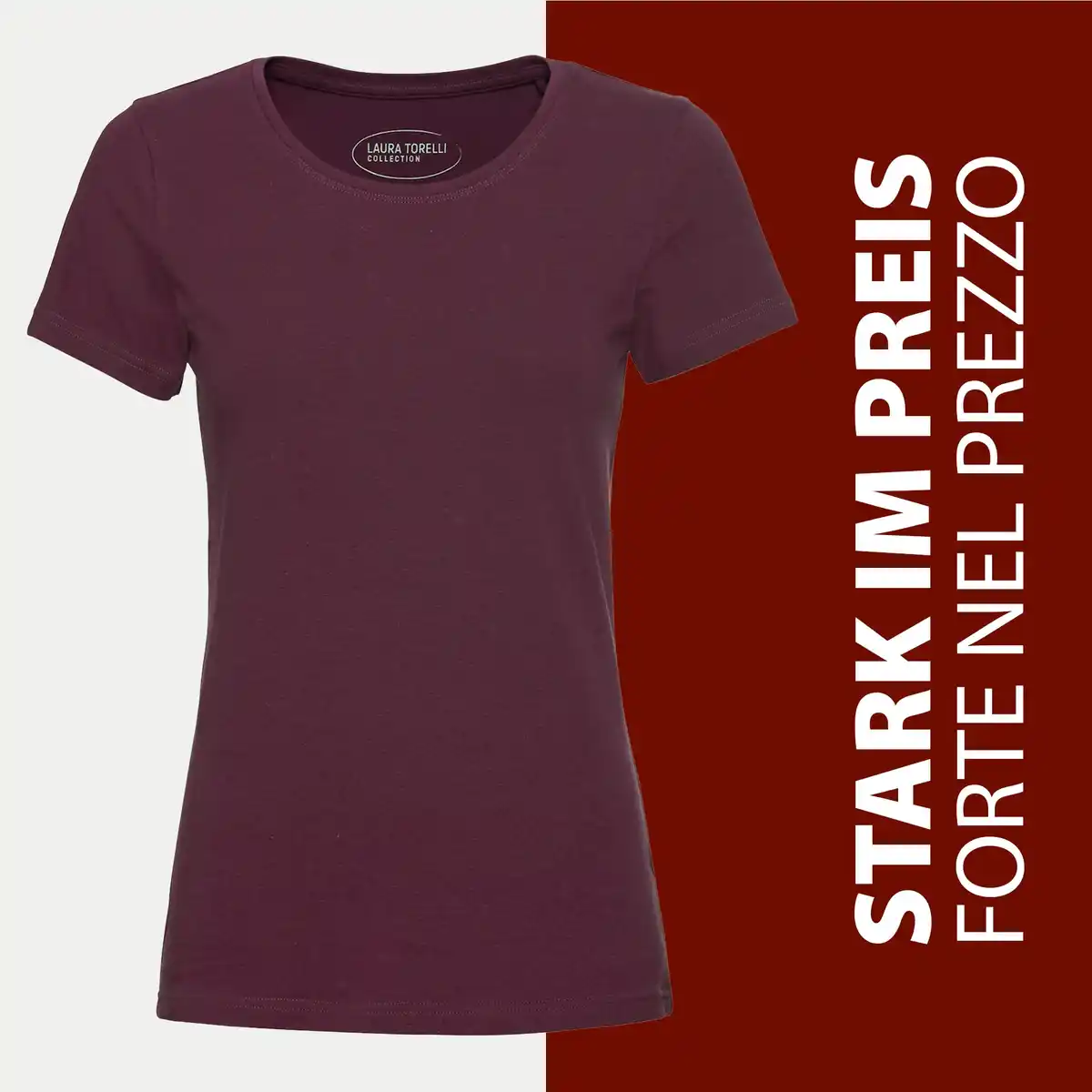 Bild 1 von Damen-T-Shirt mit Rundhalsausschnitt