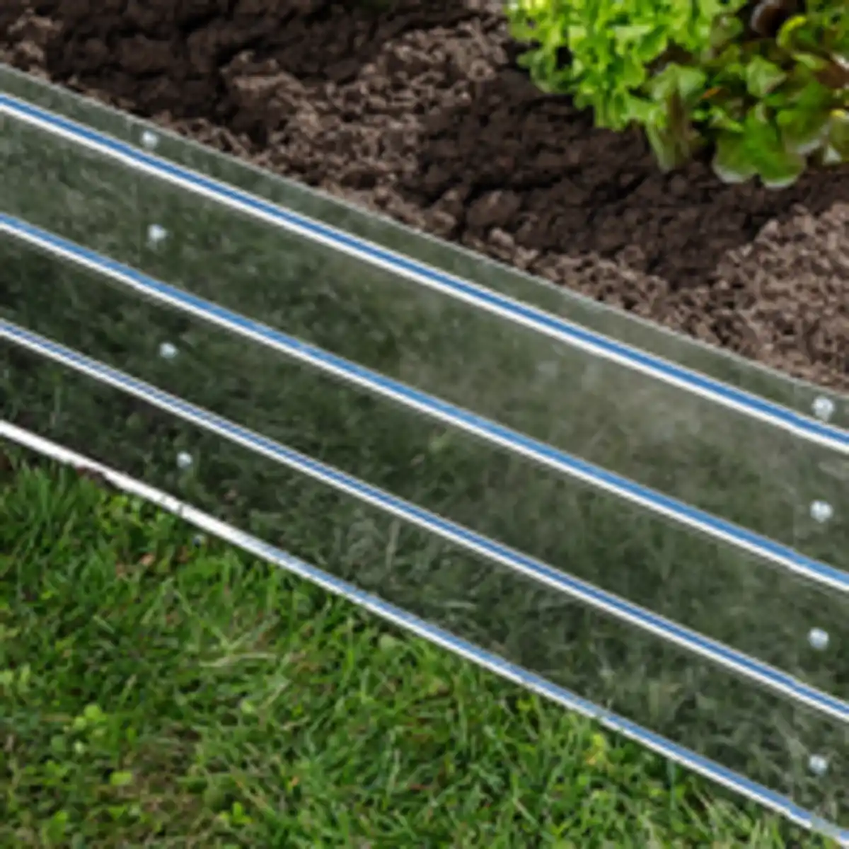 Bild 4 von Oval Hochbeet aus Stahl, ca. 150 x 60 x 30 cm - Silber