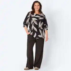 Damen-Hose in Crinkle-Qualität, große Größen